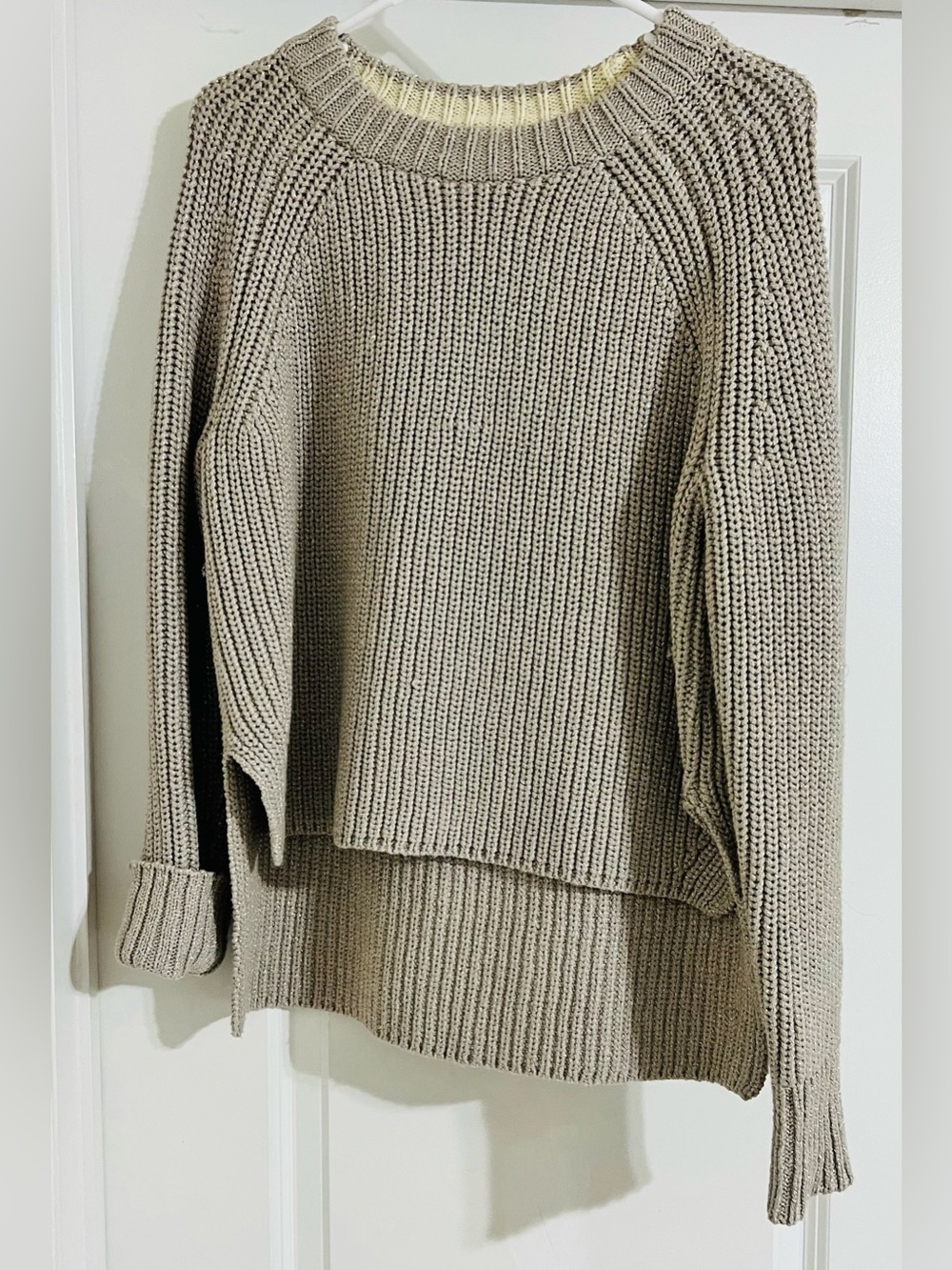 Calvin Klein Jeans, Grey Ribbed Knit Women's Sweater